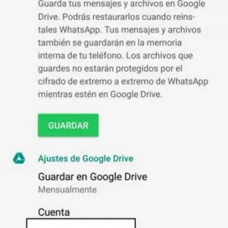 Altere o backup para sua conta do Google