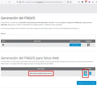 Site adicionado