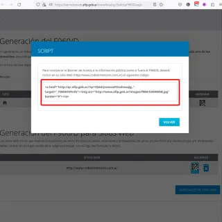 Etapa final: obtenha o código de script QR