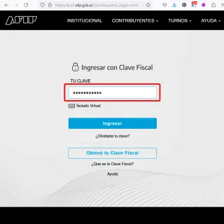 Digite seu código tributário