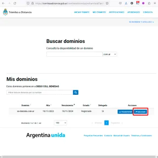 Lista de Domínios