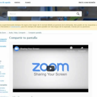 Zoom para compartilhar a tela e usar pausa