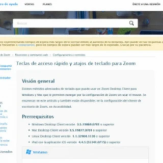 Atalhos de teclado de zoom