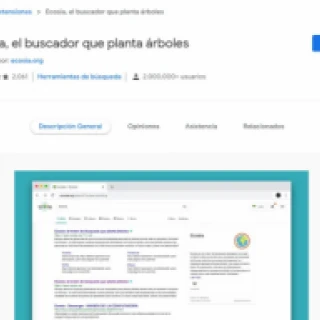 Baixe a extensão do Chrome para transformar Ecosia em seu mecanismo de busca de referência