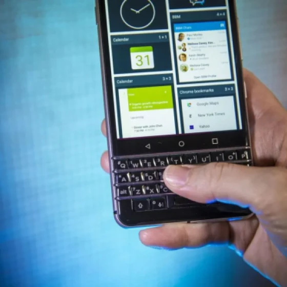 O teclado, uma marca registrada do Blackberry