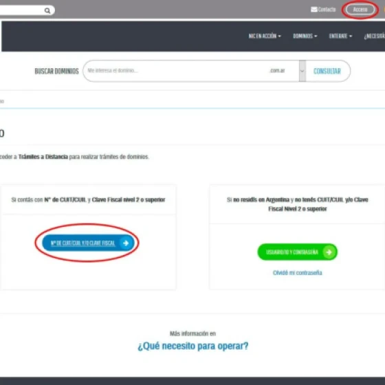 O proprietário do domínio deve inserir Nic.Ar