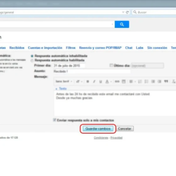 Confirmar alterações