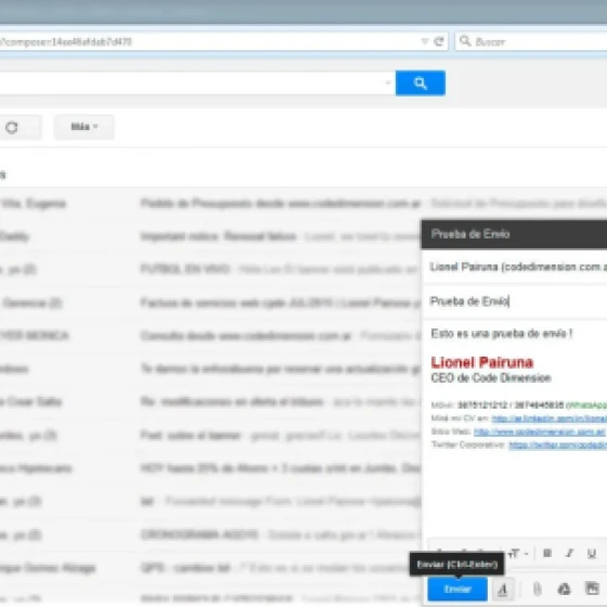 Enviar e-mail de teste