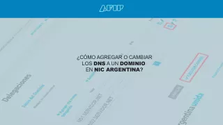 Como adicionar ou alterar o DNS de um domínio na Nic Argentina?