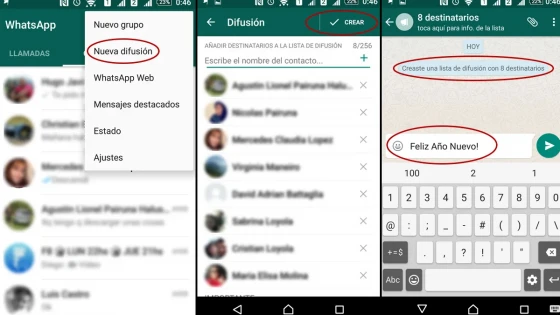 WhatsApp: Como enviar uma mensagem para vários contatos de uma só vez?