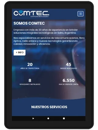 Crianza sites web profissionais for Comtec